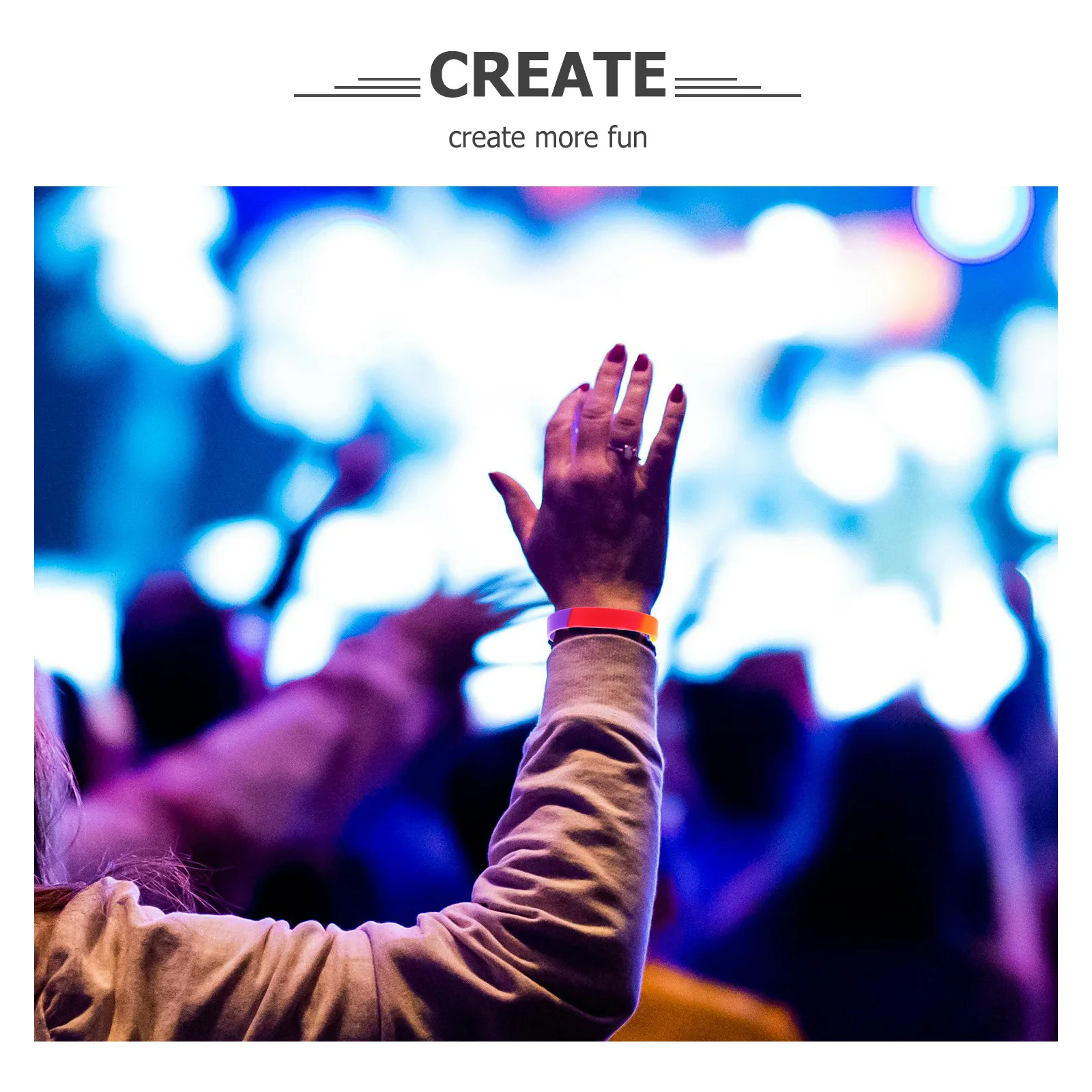 Bracelets arc-en-ciel vibrants en Silicone, 20 pièces, accessoires de fête, Support d'événements d'inclusion de diversité