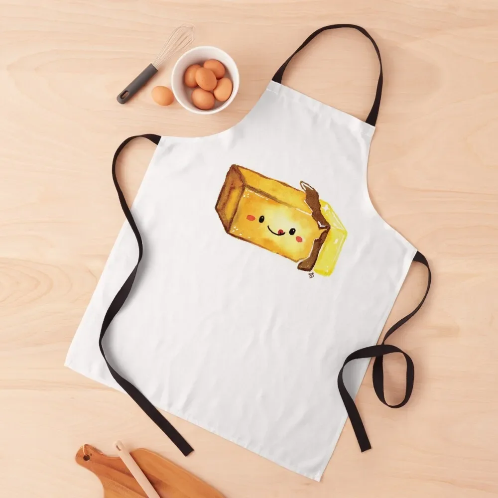 

Kawaii Butter | Watercolor Kawaii Art Apron waterproof for women Home and kitchen products Kitchen Kawaii Accessories Apron