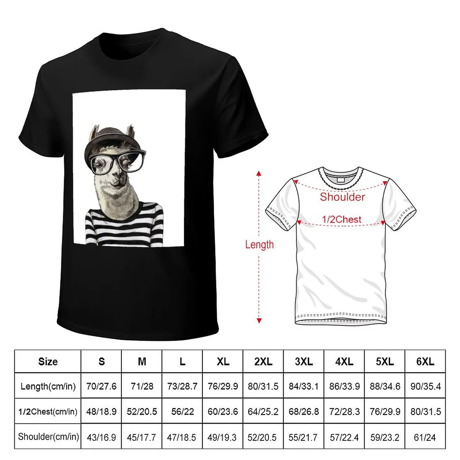 LLama T-Shirt Large Size Soft Cotton T-Shirt