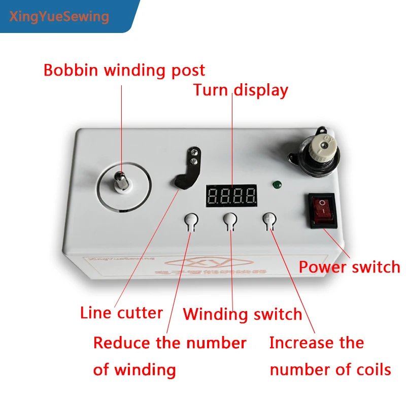 Spindle winder for sewing machine Intelligent high-speed winding machine Adjustable timing