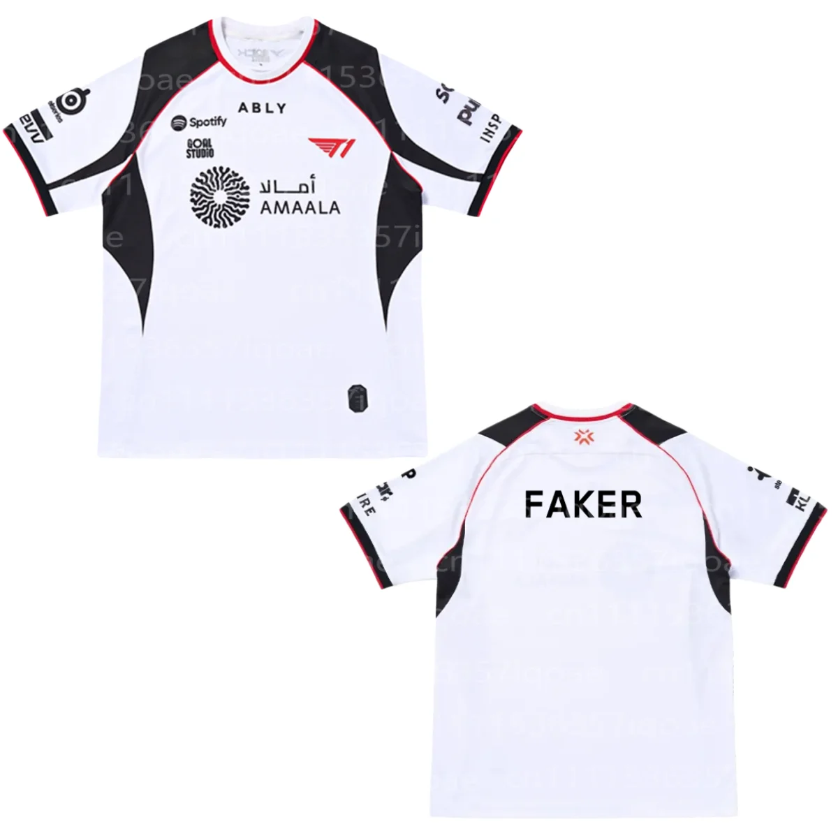 VCT Valorant New T1 Esports Club Shirt LCK LOL Faker Same Style T-shirts Customizable Nickname