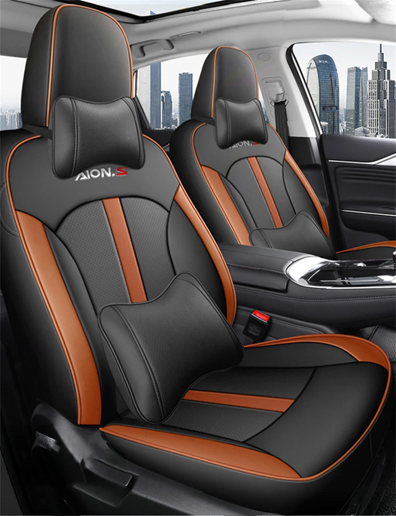 Maßgefertigte Auto-Zubehörteile Sitzbezüge Komplettset Kunstleder für GAC Aion S 2019 bis 2021 Vorder- und Rückbank – Detail 27