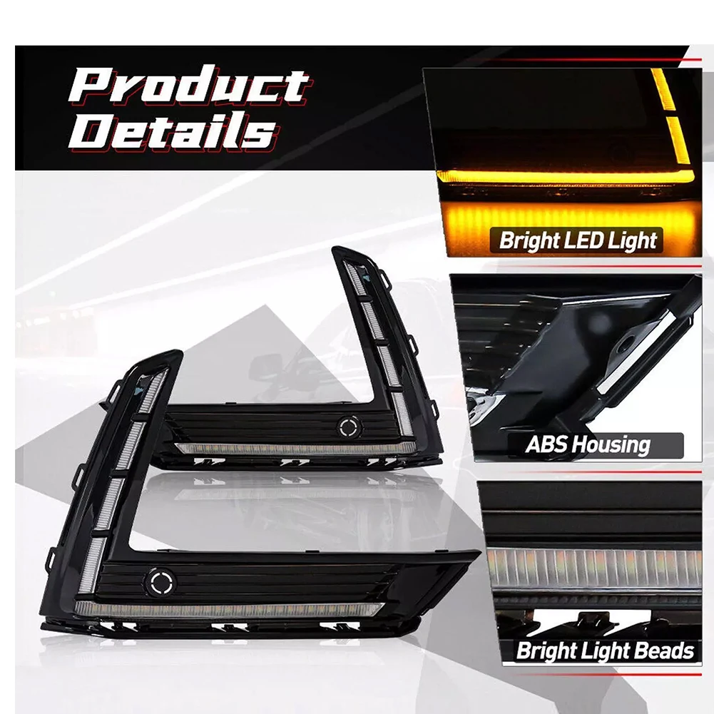 

2pcs Fog Light Lamp Daytime Running Light Daytime Running Strip Lights Kit for Truck SUV Car