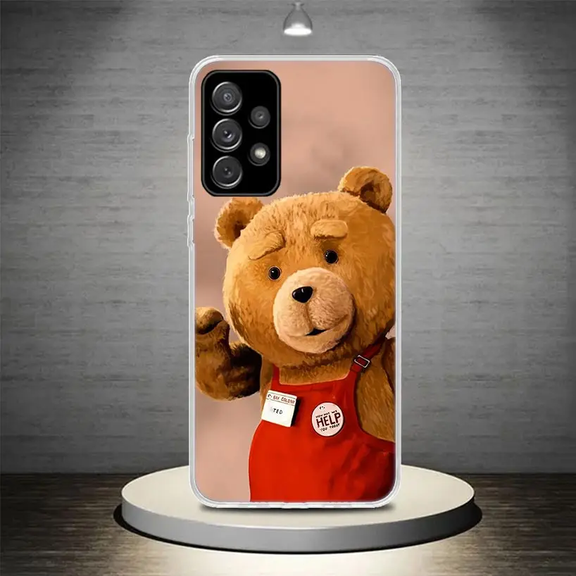 Naughty Cute Bear Funny Mascot Phone Case Cover For Samsung Galaxy A55 A54 A52 A53 A15 A14 A12 A13 A25 A24 A22 A23 A35 A34 A32 A