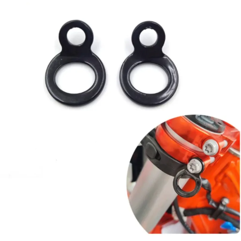 2 Sets Motorcycle Trailer Pull Ring Fastening Strap D-shaped Pull Ring Triangle Hook Car Pull Ring Rope Hook Fixing Rope Buckle