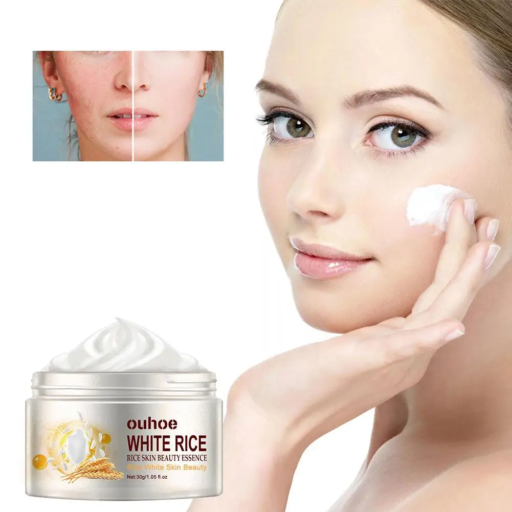 1/3/5Pcs Rice Raw Pulp Pure Milk Face Cream Moisturizing Brightening Hydrating Rejuvenating Skin Care Products Easy To Absorb