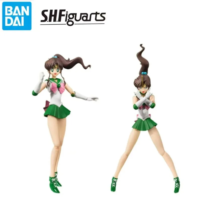 Bandai SHFiguarts Sailor Moon Series Sailor Jupiter Animation Color Edition Action Figure Makoto Kino Collectible Model Toy Gift