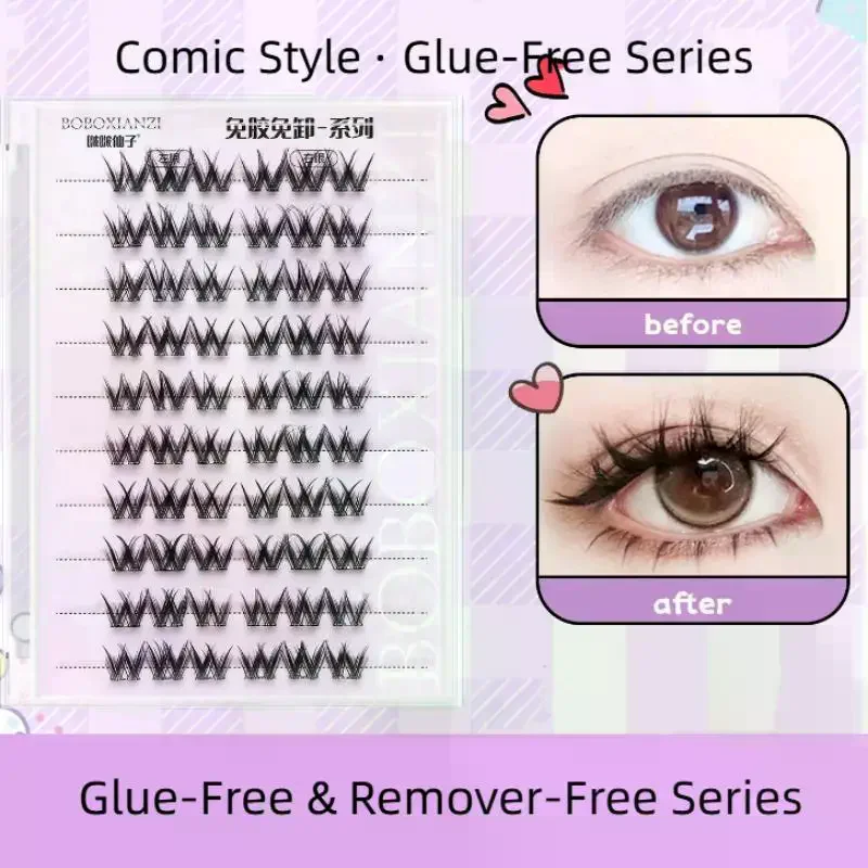1 Set Self Adhesive Natural Eyelashes Various Styles Dramatic Fluffy Soft For Weddings Parties Daily Makeup Glam