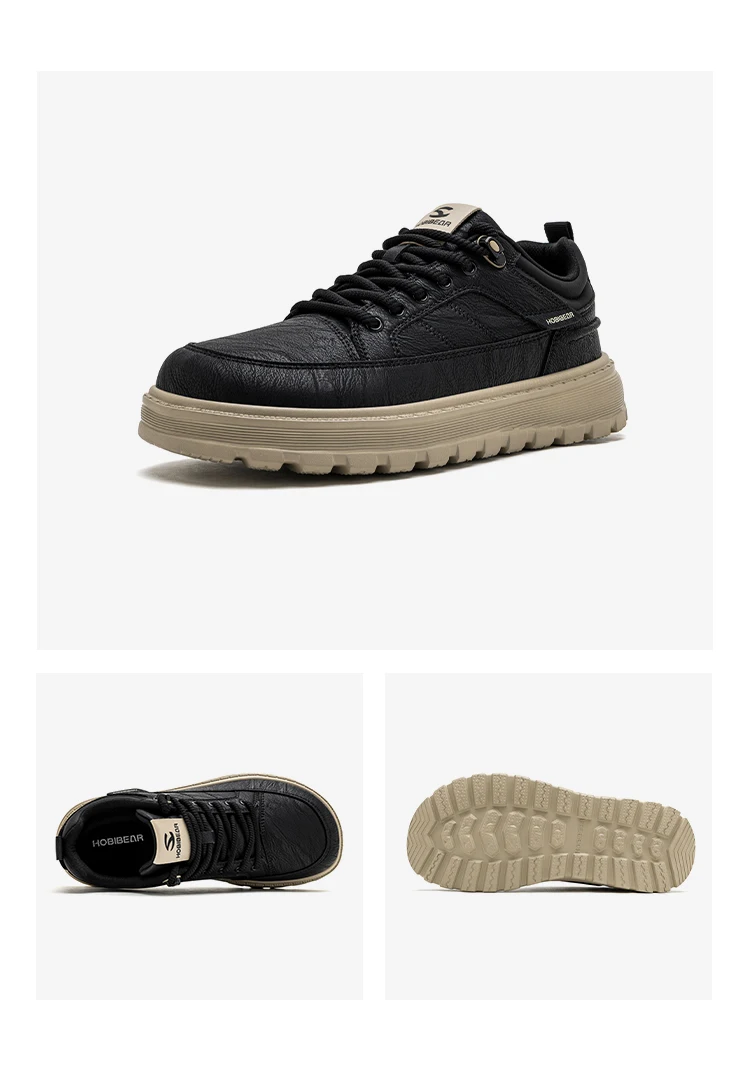 HOBIBEAR Herren Oxford-Schuhe mit breiter Passform, klassisches Kunstleder, Business-Schuhe mit klobigem Absatz, Retro-Freizeitschuhe zum Schnüren – Detail 18