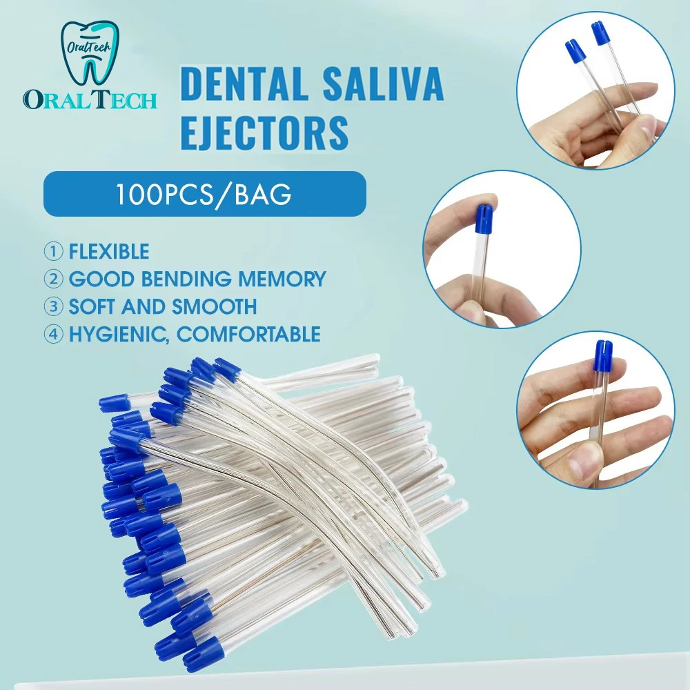 

100pcs Dental Saliva Ejector Suctors Disposable Suction Tip Evacuation Pipe Endodontics Aspirator Tube Oral Care Spray Nozzles