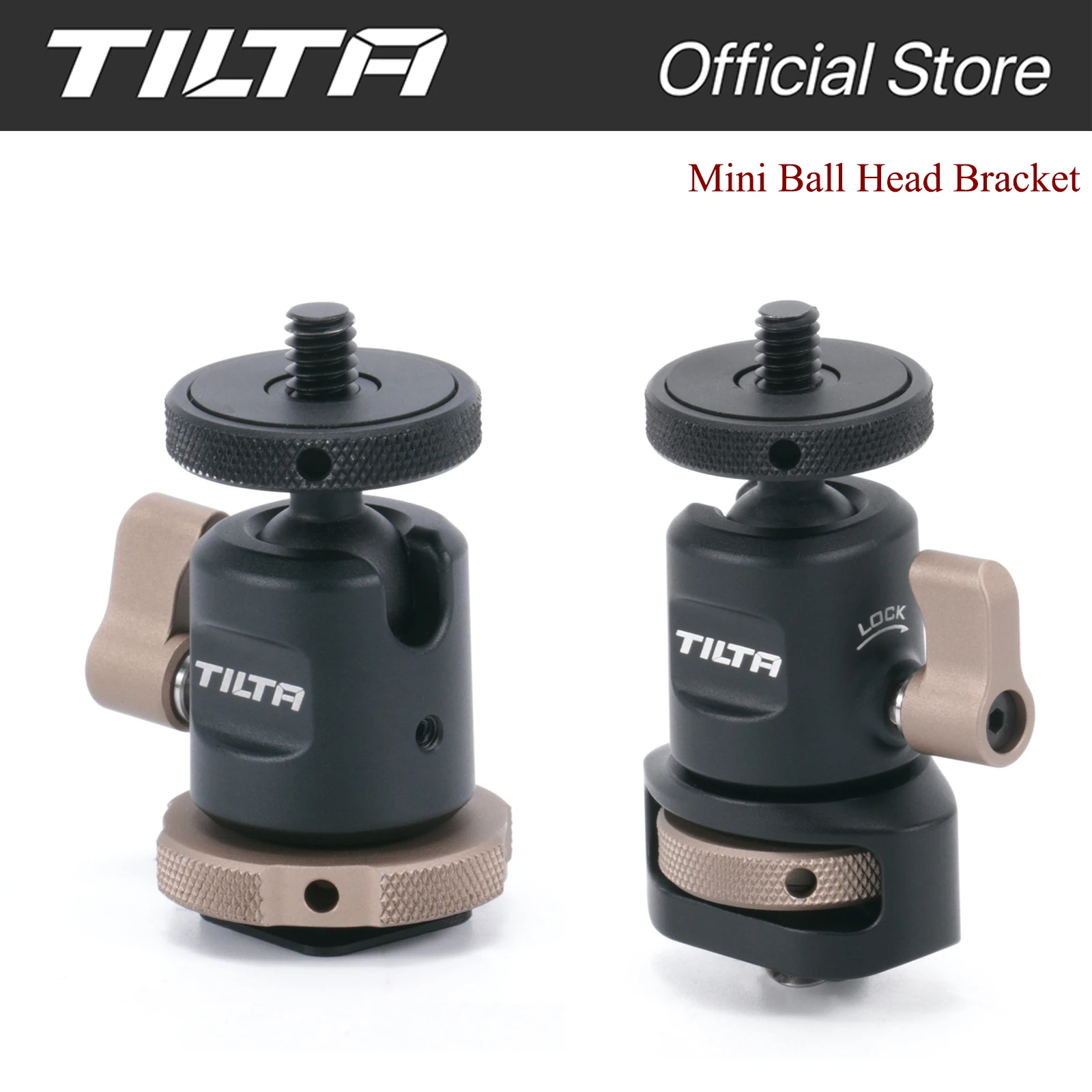 TILTA Mini Ball Head Bracket TA-MBH-CS-B 1/4 Positioning Screw Models Fixed Cold Shoe Mouth Monitor Head Expansion Accessories