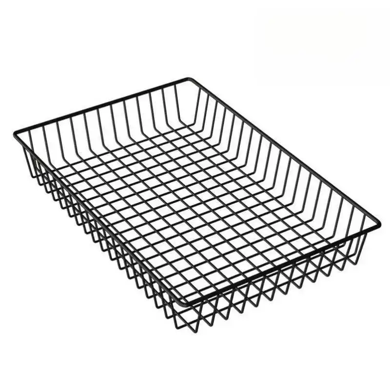 Cesto Deslizante de Ferro para Armazenamento em Armários de Cozinha DIY, Cesto de Malha de Aço Inoxidável para Gavetas de Guarda-Roupa