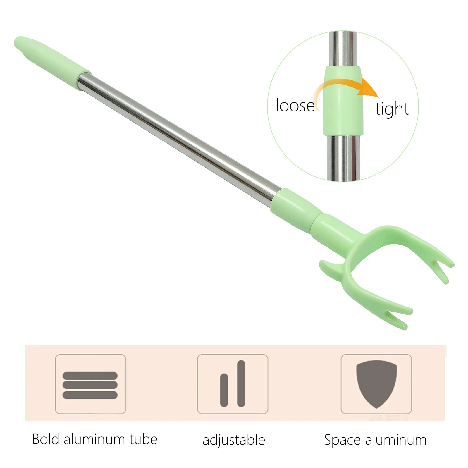 

2 Pcs Telescopic Clothes Drying Rack Adjustable Clothesline Pole Clothing Fork Wardrobe Pp Rail