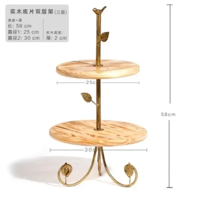 Wooden Multi Tier Cake Stand Natural Forest Wedding Dessert Display Set for Party Decor and Serving