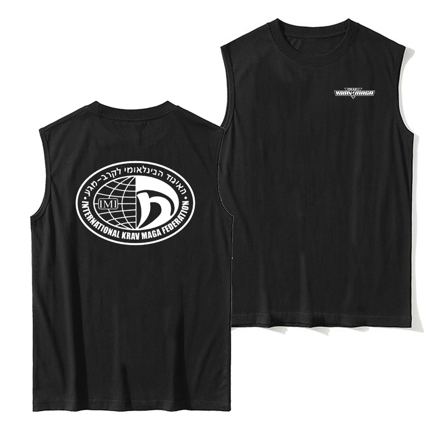 

Израильская система самообороны, международная федерация крав-мага, майка из 100% хлопка с круглым вырезом, летняя повседневная мужская футболка без рукавов