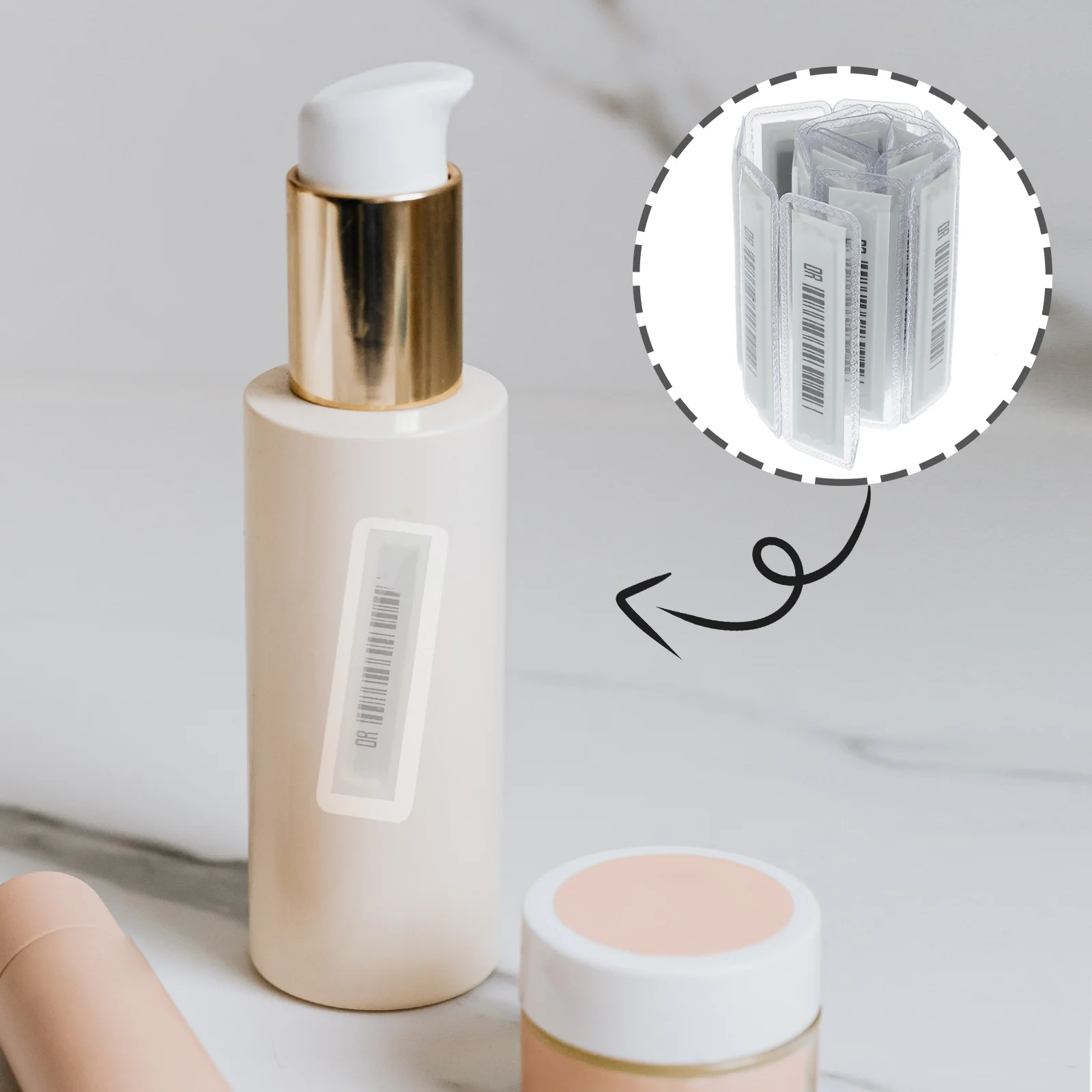 75 قطعة ملصقات مضادة للسرقة صنعة بديعة 58 كيلو هرتز نظام Am لمستحضرات التجميل في السوبر ماركت للبيع بالتجزئة مغناطيسية صوتية مضادة للسرقة #2