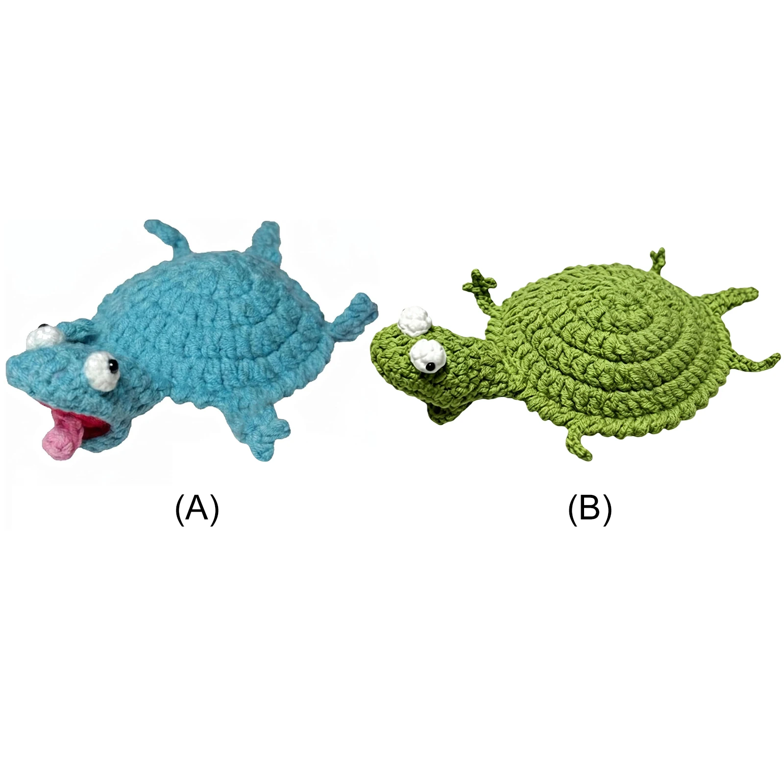 Stress Relief Lizard Coaster Creative Cartoon Handmade Crocheted Yarn Coaster Abstract Quirky Heat Resistant Mat for Beginners