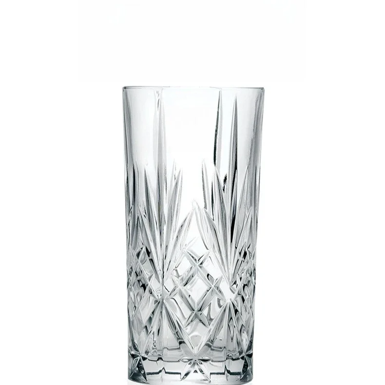 

Melody tall water cup crystal glass household water juice beer cup engraved