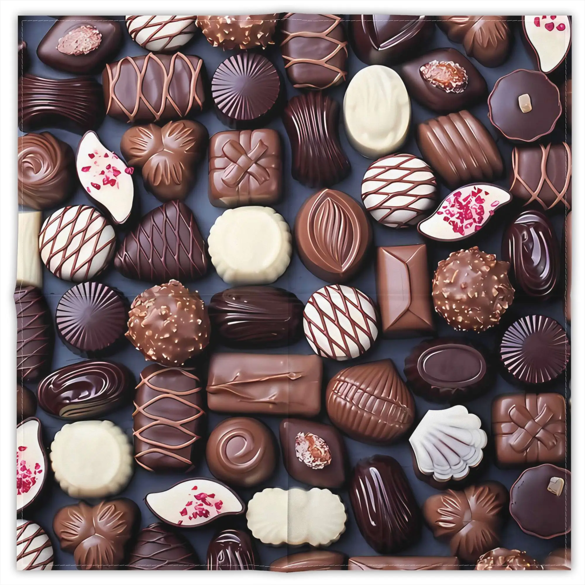 

Chocolate Sweet Candy Fashion Square Scarf Decorative Polyester Printed Daily