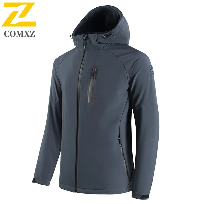 COMXZ الرجال في الهواء الطلق فائدة سترة ربيع الخريف ثلاثية الأبعاد جيب أكمام ملابس العمل غير رسمية صدرية الشارع الشهير خفيفة الوزن معطف للرياضة