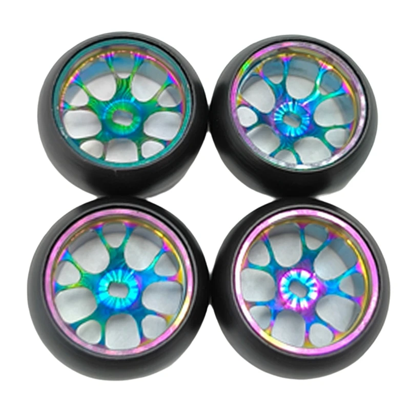 

4Pcs RC Car Drift Tires Tyre Metal Wheel Rim For Wltoys 284131 K969 K989 P939 Kyosho Mini-Z 1/28 RC Car Upgrades Parts