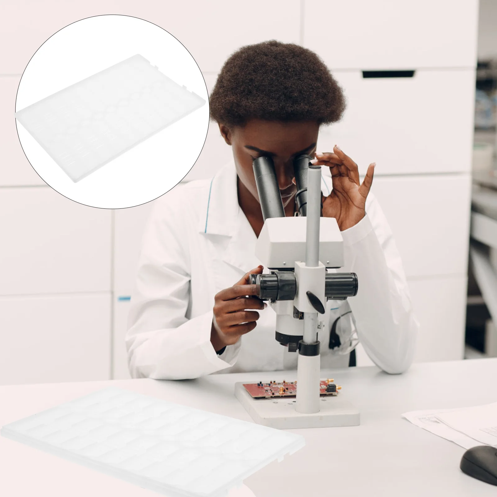 

Slide Storage Plate Plastic Microscope Trays Case Holder Modular Stackable Cabinet