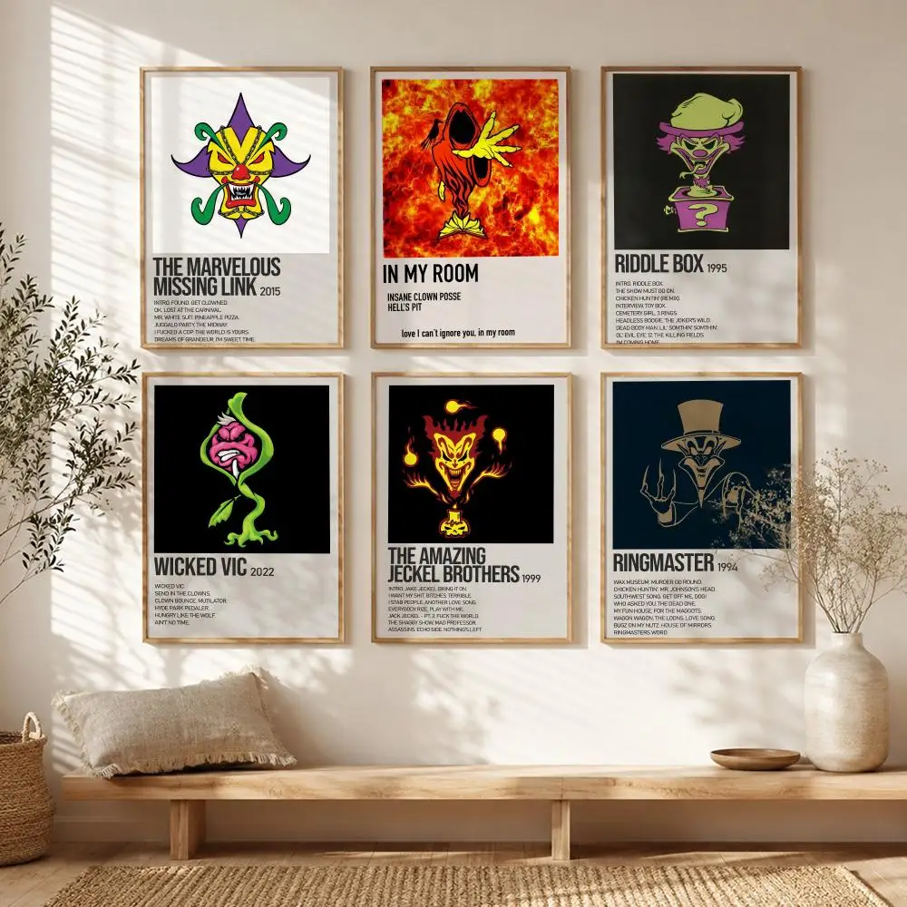 Cartoon Character I-Insane Clown Poster All-match HD Waterproof Self-Adhesive Wall Art Sticker For Home Bedroom