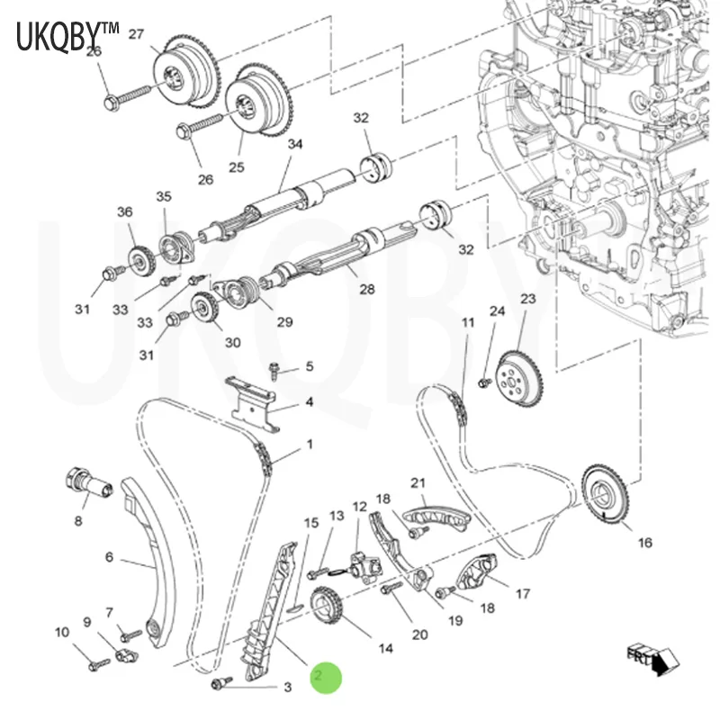 Suitable for 06-15 Bu ic k Re ga l Re ga l Re ga l GL 8S La nd Zu n 2.4/LE5 Timing Chain Guide Chain Plate 13104978