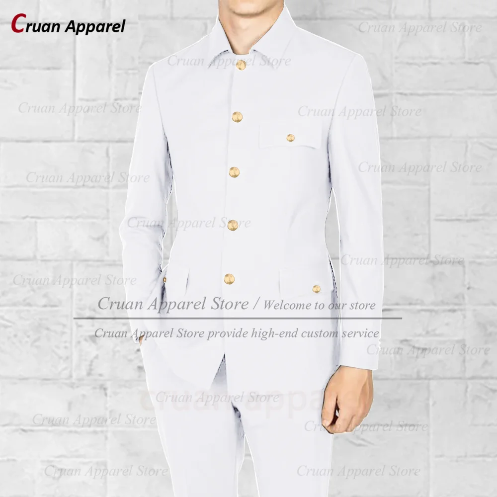 Newest Men Suit Set Wedding Party Groomsman Custom Elegant Single Breasted Blazer Pants 2 Pieces Formal Banquet Classic Costumes