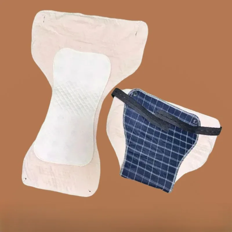 Adult Pure Cotton Washable Diaper Briefs With Waterproof Layer ABDL Nappies Cover Breathable Comfortable Underwear Reusable
