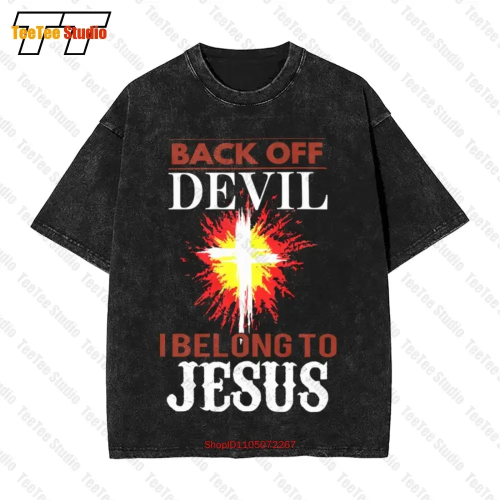 Retour du diable j'appartiens à la foi de jésus T-Shirt surdimensionné Vintage Z17C