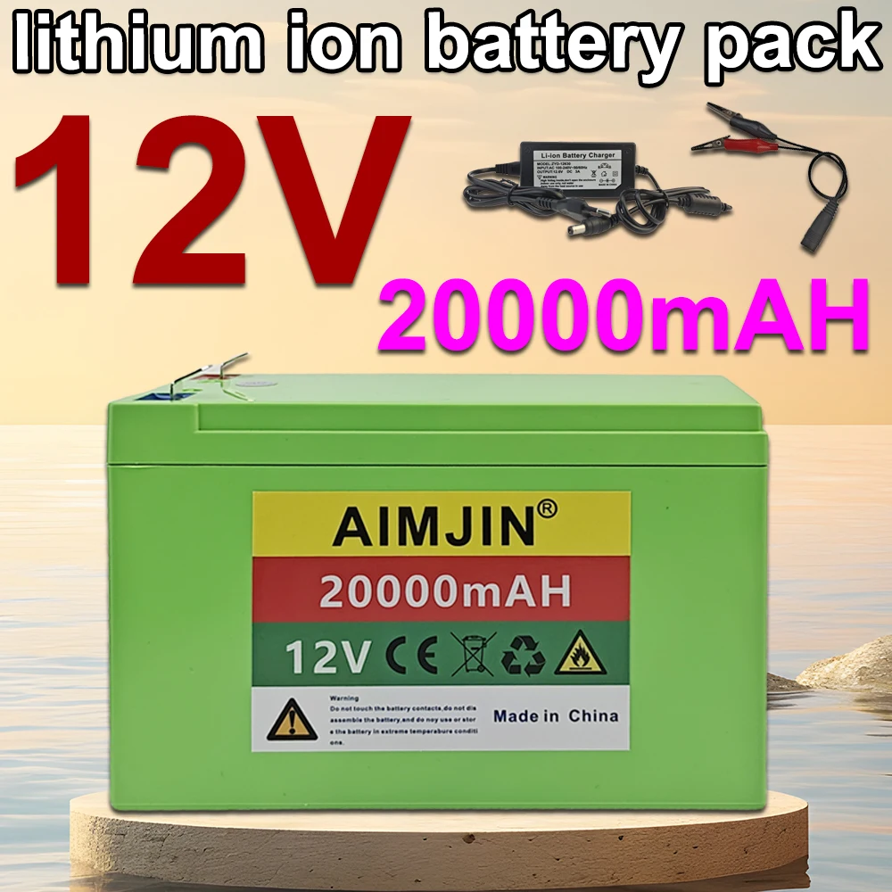 

New 18650 3S6P 12V 20Ah Lithium Battery Pack,Built-in 30A BMS,For Solar Energy Outdoor power supply +12.6V Charger