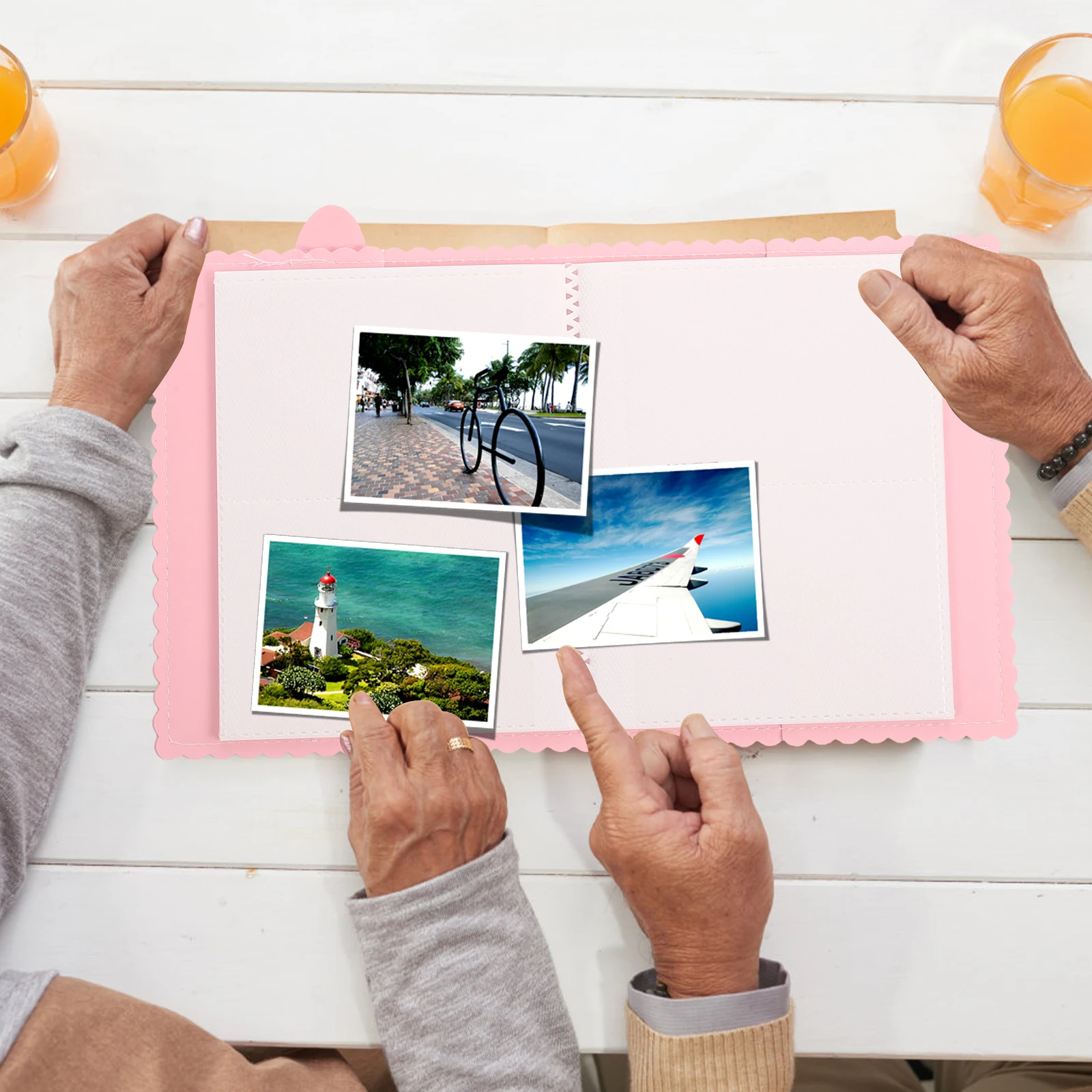 

Cute Rabbit Photo Album Diy Scrapbook For Family Kids Baby Wedding Travel Memory Collection Portable Picture Holder Pu