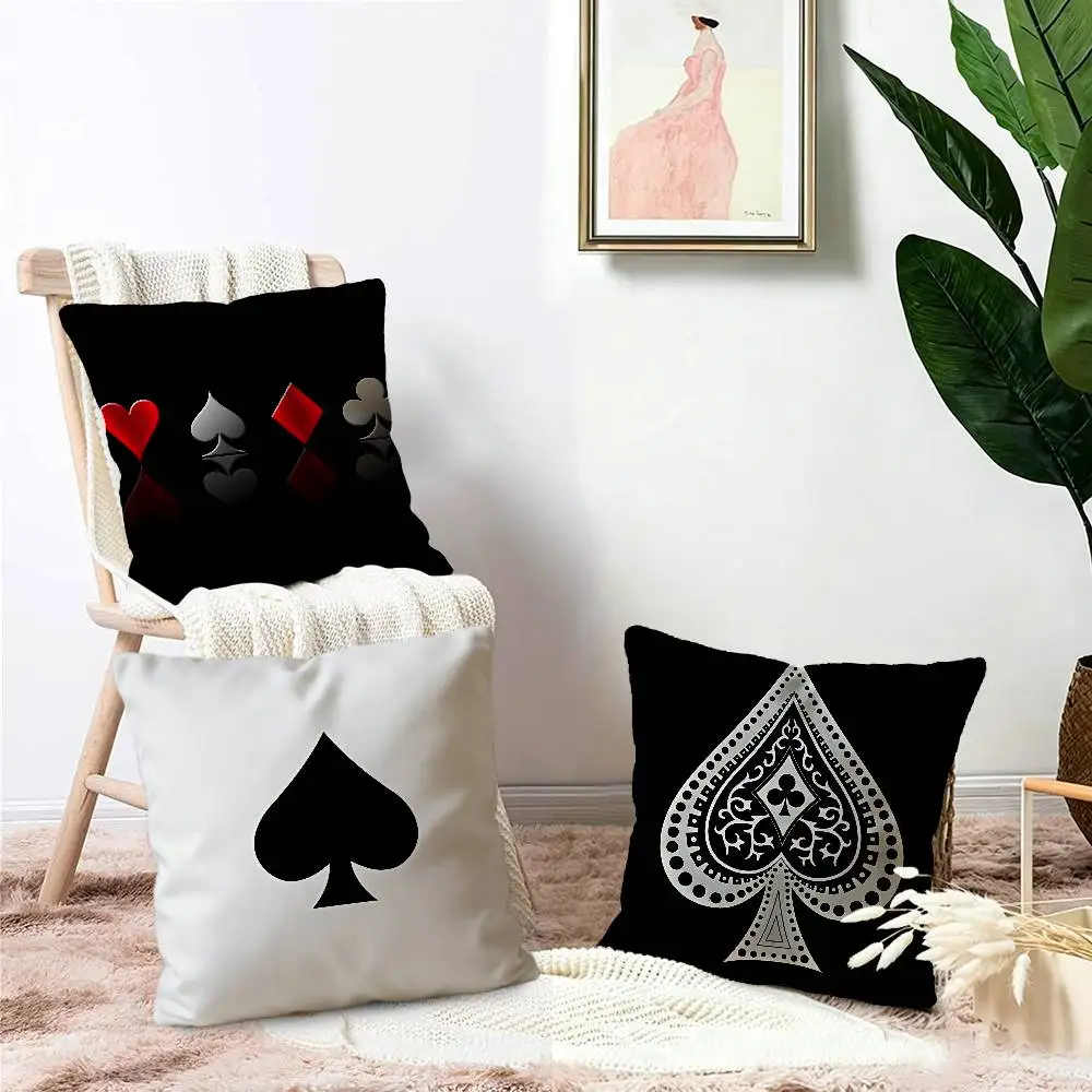 Ace of Spade Cushion Cover Pillow Cover Decor Pillowcase Printed Cushion Case for Couch