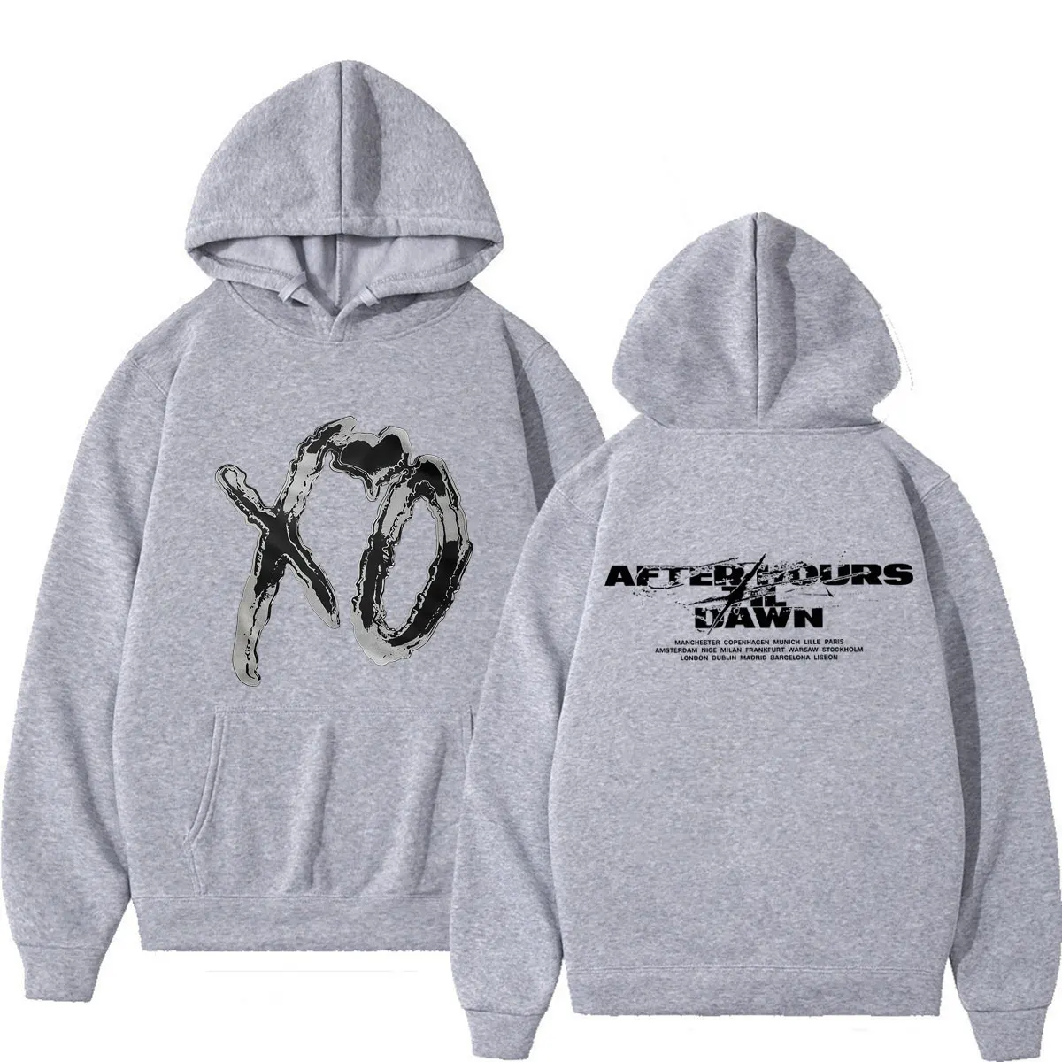 Rapper The Weeknd After Hours Til Dawn Tour 2026 Print Hoodie Herren Damen Mode Pullover Lässiger Komfort Hip-Hop Sweatshirt Tops – Detail 4