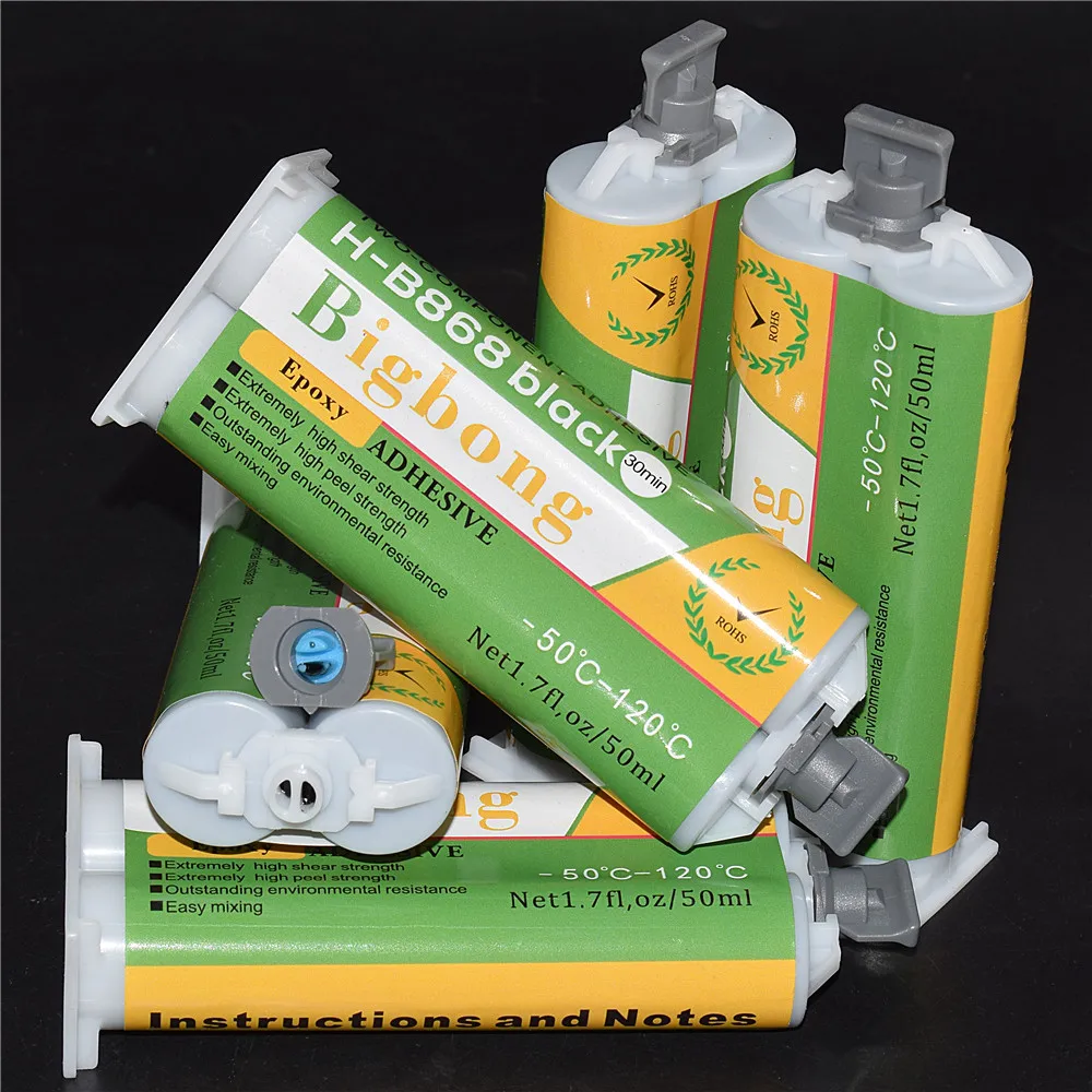 

5pc 50ml Epoxy Resin AB Glues 1:1 Caulk Adhesive High Temperature Black Structural Adhesives for 50ml 1:1 Glue Guns Caulking Gun