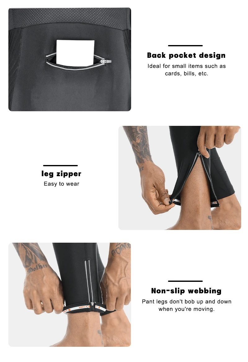 X-TIGER Männer Radfahren Lange Hosen 5D Gel Gepolsterte Lange Fahrrad Hosen Strumpfhosen Leggings Outdoor Reiten Mountain Road Fahrrad Lange Hosen – Detail 11