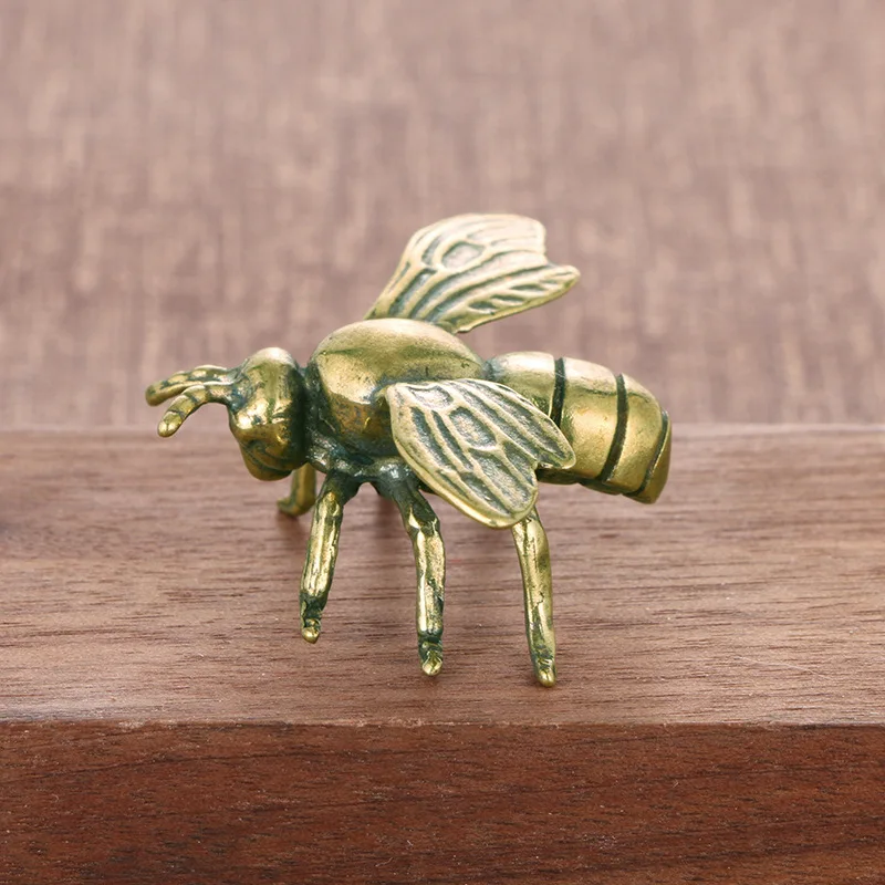 Bee Handmade Pure Copper Antique Bronze Ware Study Office Decoration Handicrafts Collectible Ornaments Gifts Decoration Home