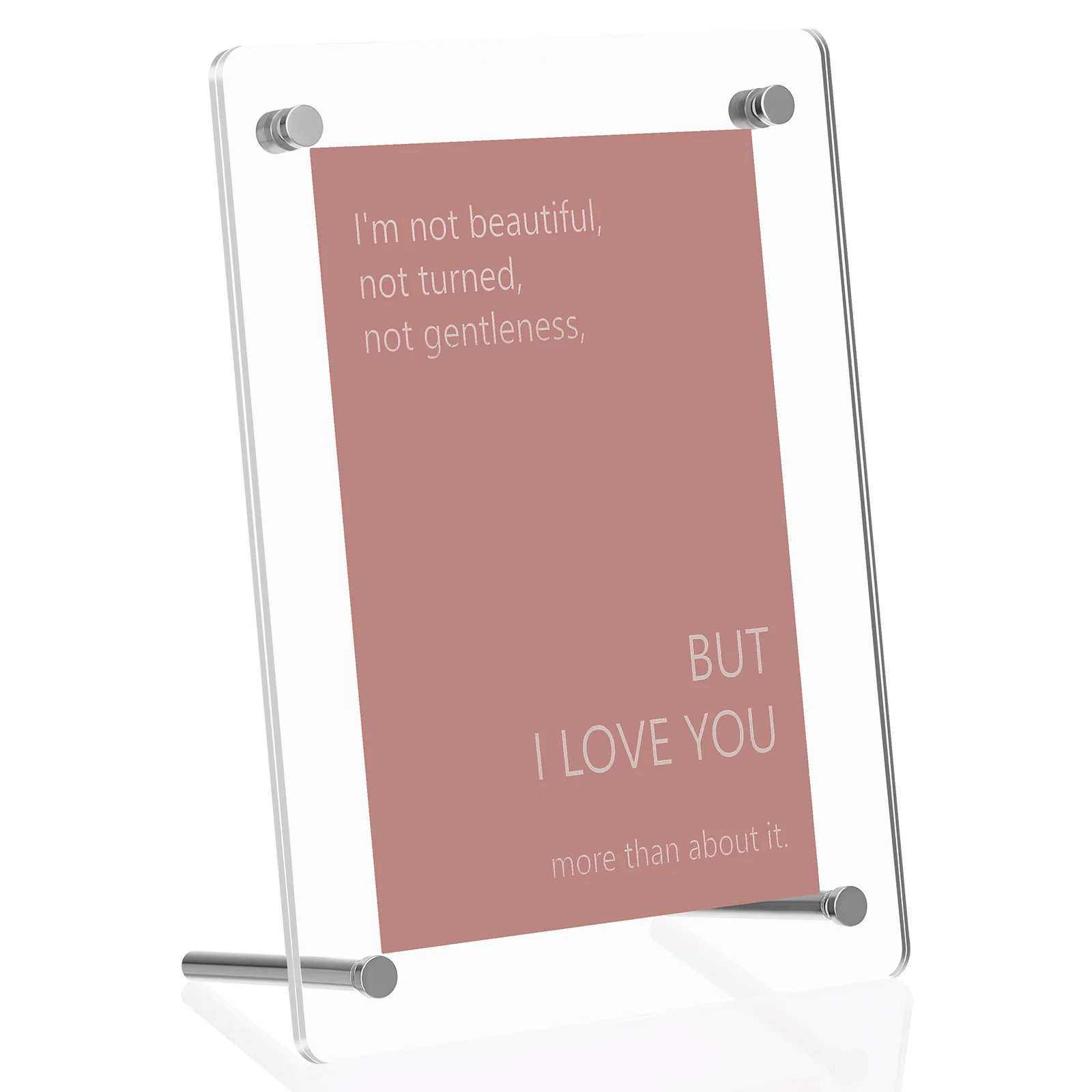 

Acrylic Photo Frame Table Aesthetic Picture Frames Transparent with Stand Clear