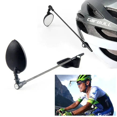 Espejo retrovisor para casco de bicicleta ajustable de 360 grados, gran angular, ligero, accesorios para espejos retrovisores de bicicleta