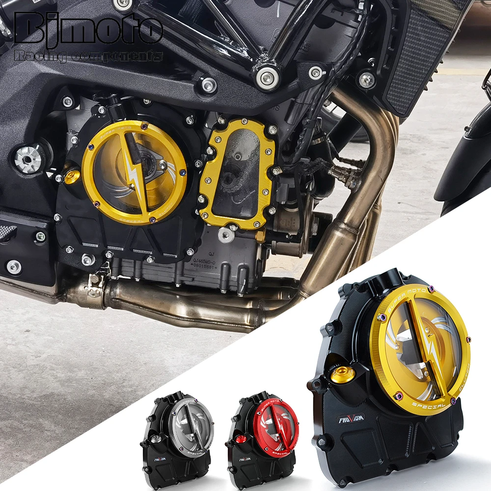 

BN600 TNT600 Racing Clear Clutch Cover & Spring Retainer For Benelli BN TNT 600 2020 with 3 screws hole