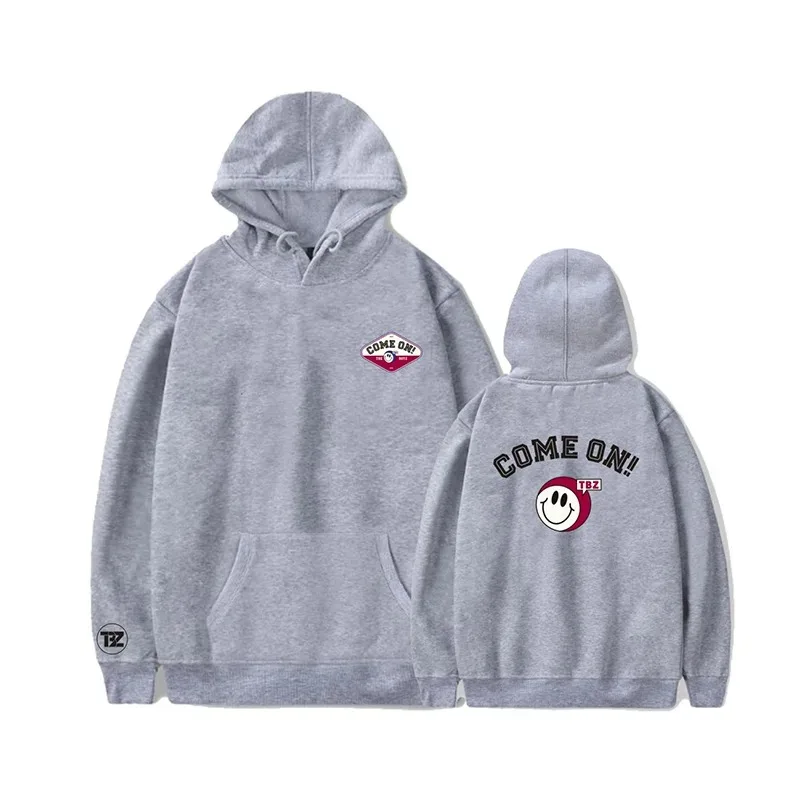 Kpop The Boyz Hoodies for Men and Women, Loose Sweater, Smiling Face Graphic Hoodie, Korean Y2k, Merch Clothes, Autumn