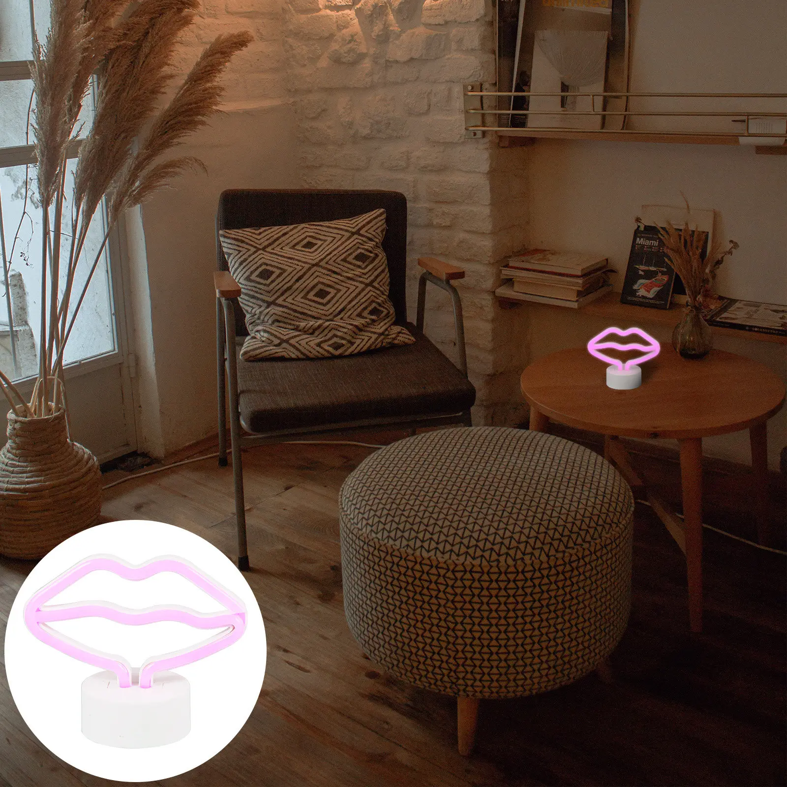 

Неоновая лампа «Красные губы» из акрила, светодиодный неоновый светильник, настольная лампа, креативное украшение для дома, вечеринок, прикроватный ночник