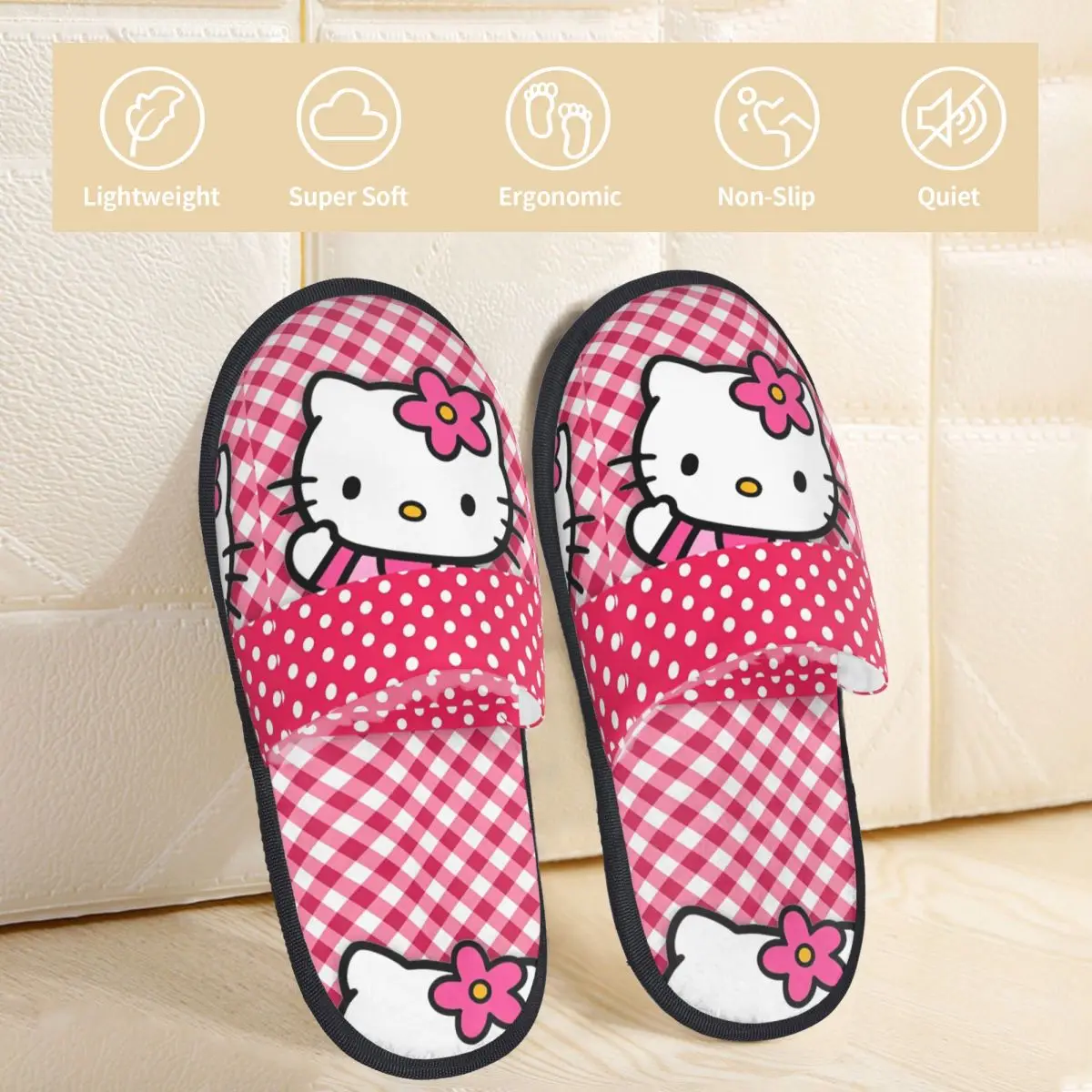 الشتاء المنزل نعال من القطن مرحبا كيتي الكرتون ميرش المنزلية نِعال من الفراء الشرائح غرفة المعيشة مريحة عدم الانزلاق الشرائح