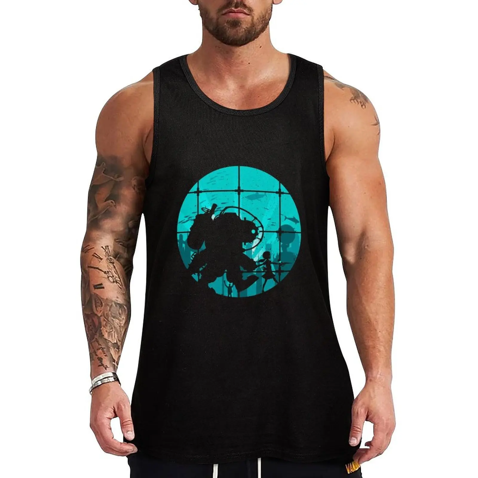 

Bioshock big daddy and little sister Tank Top gym shirt men t shirt Men's sleeveless t-shirt Men's summer clothes