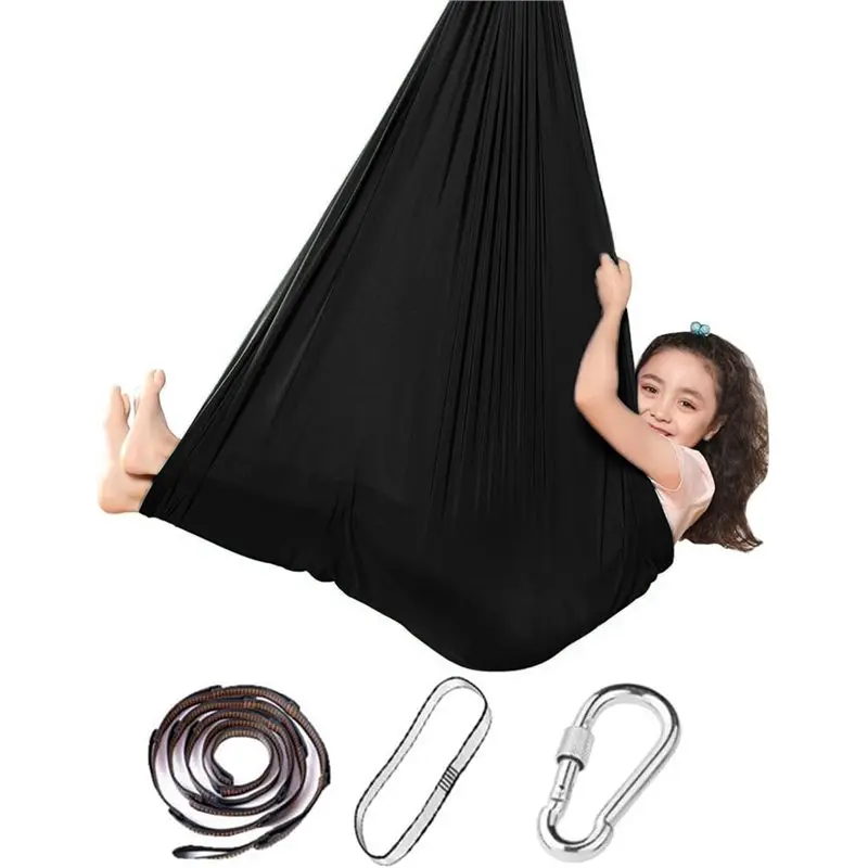 ABHU Breathable Cuddle Swing Portable Snuggle Hammock-Elastic Hanging Chair With Rope Carabiner, Light Weight For Relaxation