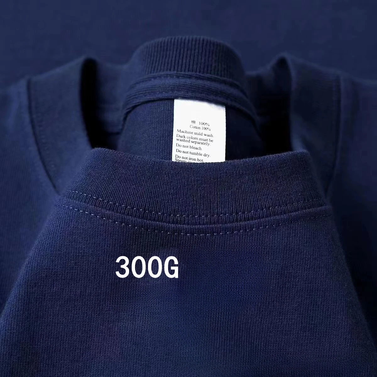Beige 300g zwaargewicht katoenen T-shirt met korte mouwen Zomer ronde hals Los en basisshirt voor heren Dames Basic T-shirt