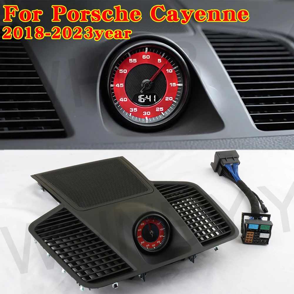 For Porsche Cayenne 92A 2018-2023 Stopwatch Dashboard Compass Clock Chrono Watch Car Interior Modification Upgrade Accessories