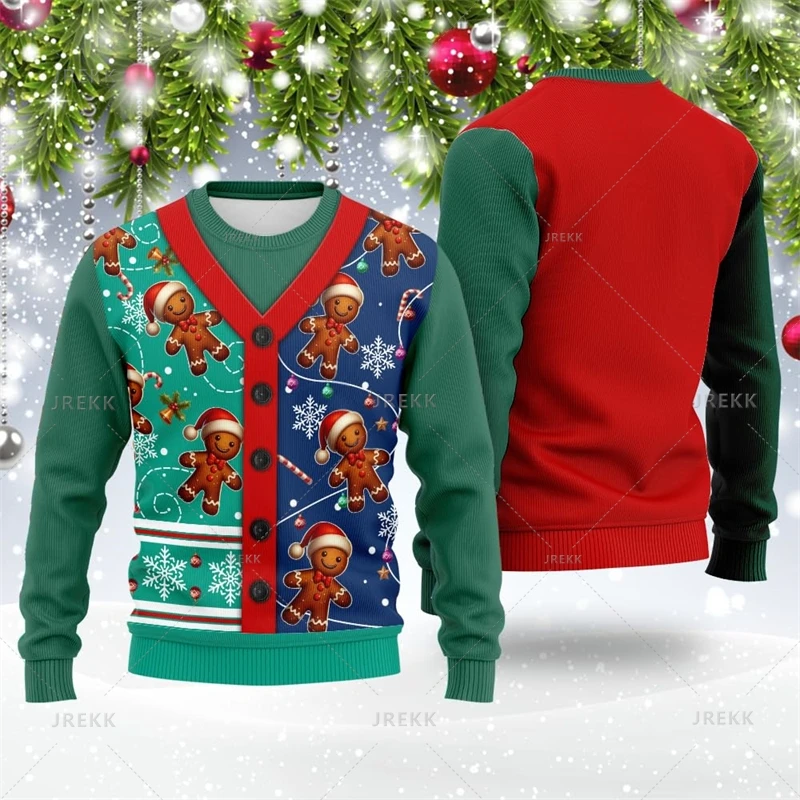 سترة عيد الميلاد القبيحة للنساء والرجال، سترة عيد الميلاد للرجال، سترة قبيحة للعطلات، سترة الزنجبيل، سترة رجل الثلج #2