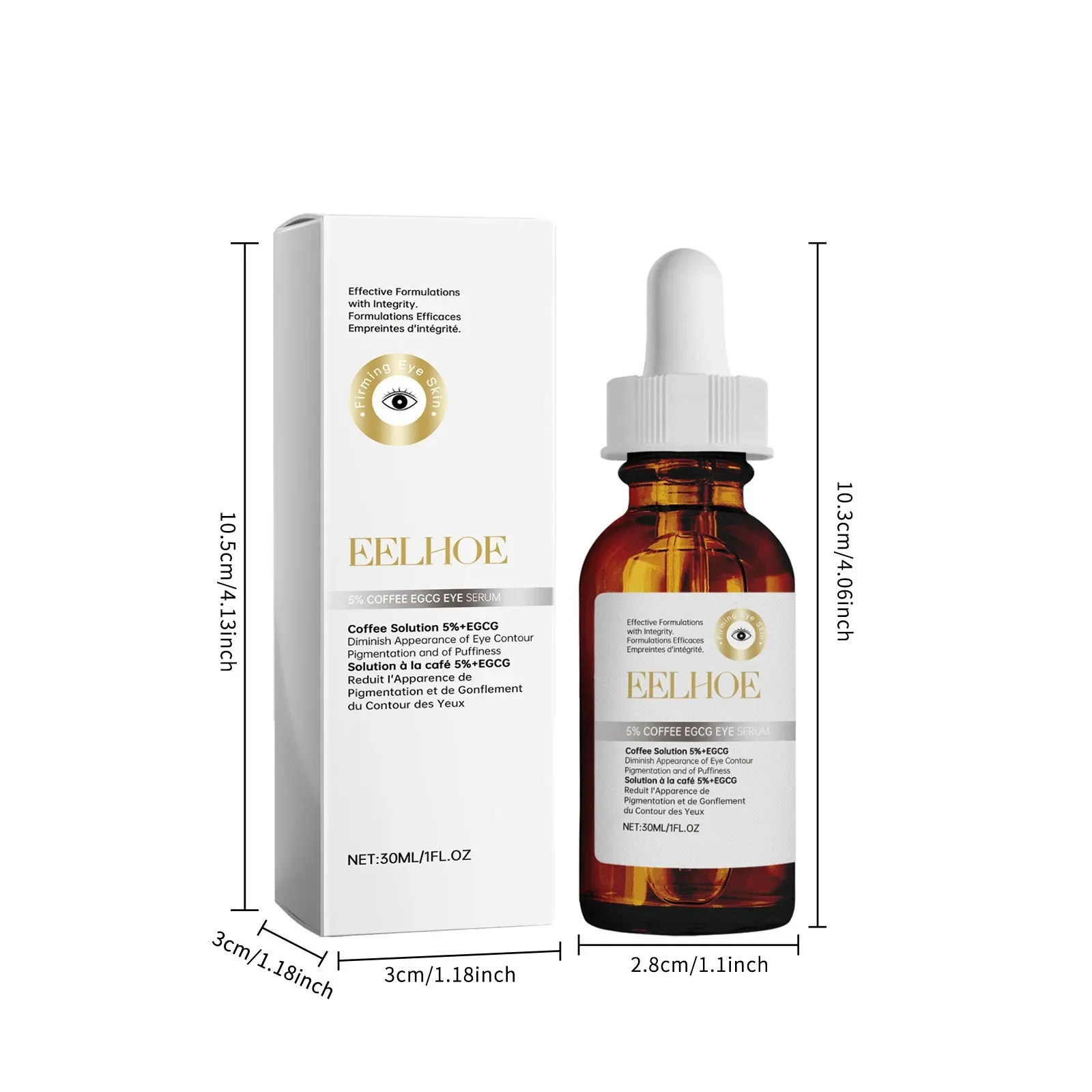 

30ml EELHOE Coffee Solution 5% + EGCG Face Serum Moisturizing Hydrating Firm Skin Nourishing Facial Eye Essence Beauty Skin Care